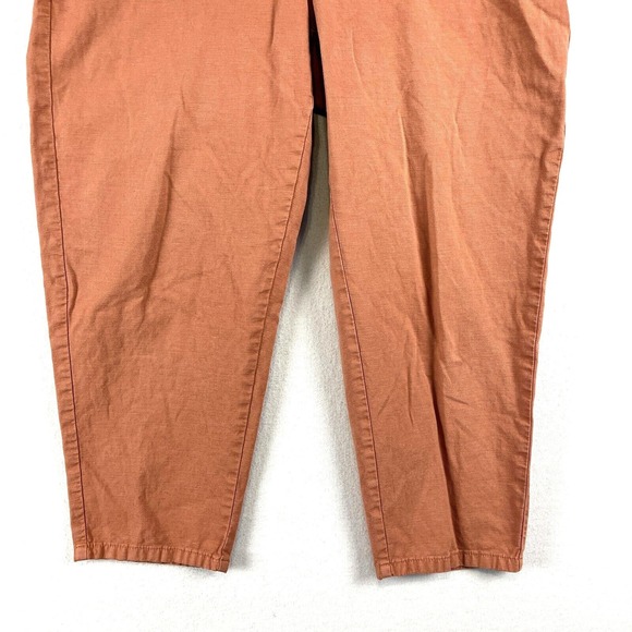 EILEEN FISHER Lantern Crop Pants Sz 10 Petite Organic Cotton Hemp Capri‎ Clay - Picture 7 of 8